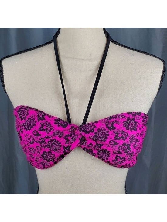 Xhilaration Other - Xhilaration bikini top, hot pink and black, size XL